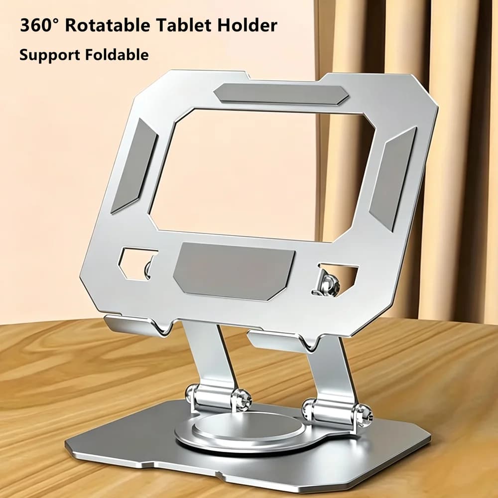 360° Rotatable Tablet Stand Adjustable Foldable Desktop Stand Holder Compatible For 4.7-12 Inch Min Laptop Tablet