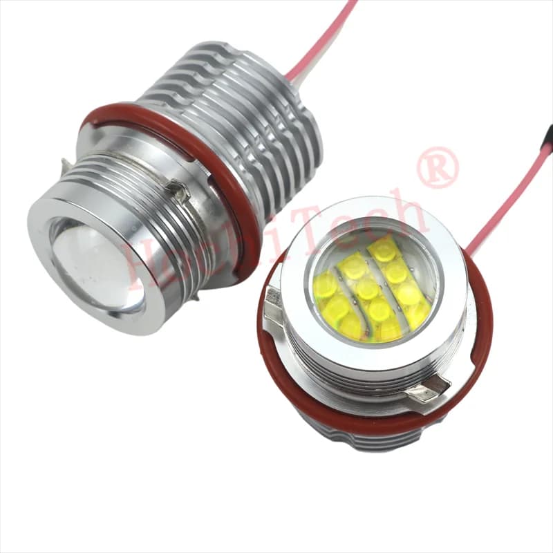 120W LED Angel Eyes White Light Bulbs for BMW E39 E53 X5 E60 E61 E63 E64 E65 E66 E87 E83 Halo Ring Headlight Marker Lamps 2Pcs