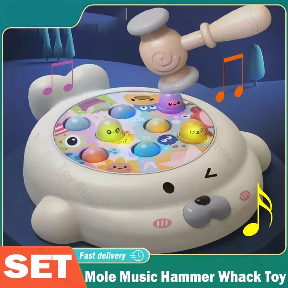 Cartoon Montessori Giocattoli per bambini Regalo di compleanno educativo per bambini Tema animale Gioco di bussare Genitore Bambino Gioco di martellamento da tavolo Natale