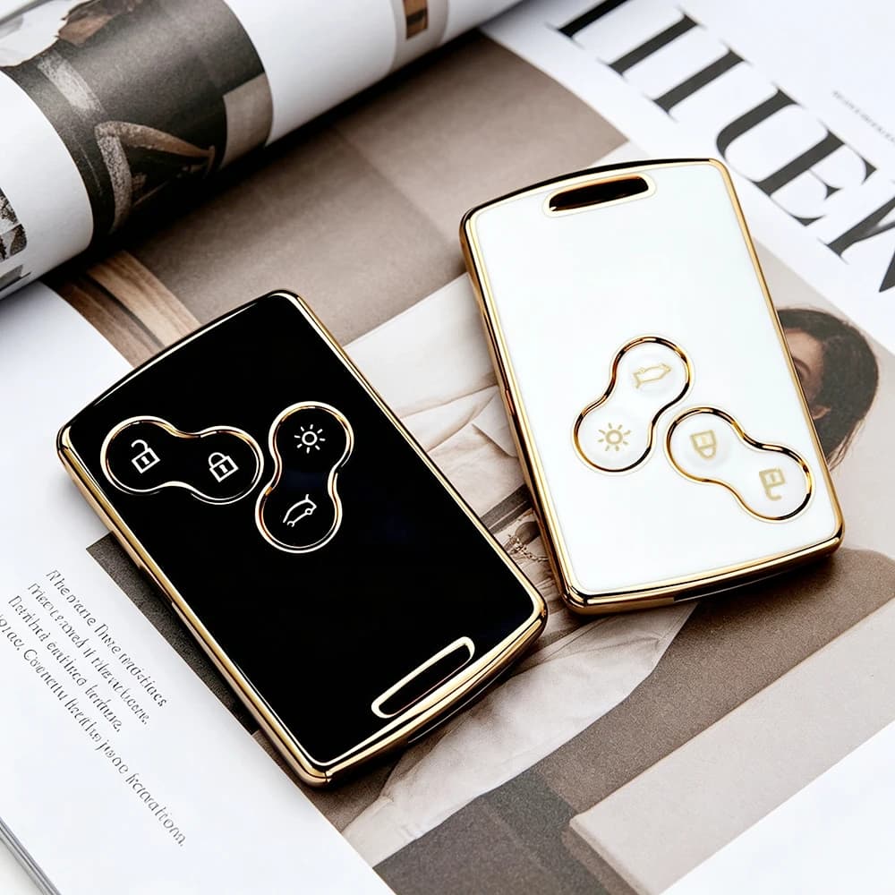 4 Buttons TPU Key Case for Renault Megan 3 Laguna Fluence NEMA Clio 4 Captur Zoe Card Key Cover Remote Protection Keychain