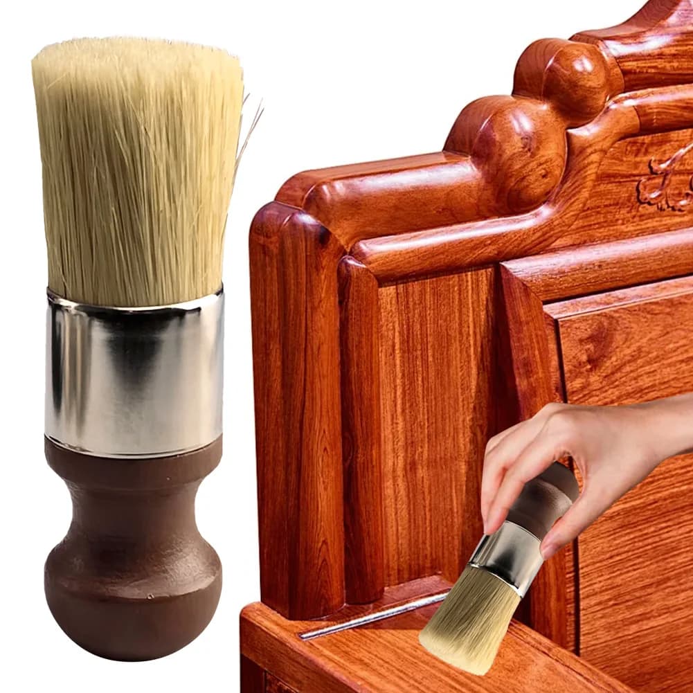 Seggiolino auto riutilizzabile, giacca, spazzola per la pulizia della cura del legno delle scarpe, spazzola per piccoli mobili con manico in legno, spazzola per riparare divani in legno