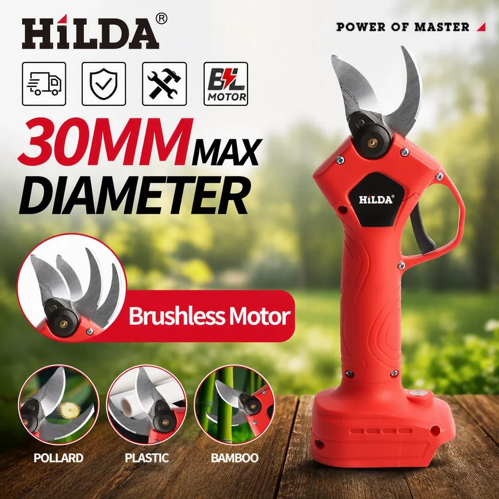 HILDA Cordless Electric Pruning Shears Multifunctional Garden Tree Branch Trimmer Branch Cutter Garden Tool Fit Makita Battery