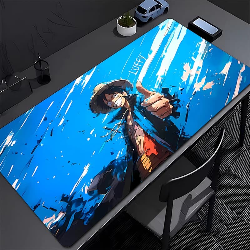 Tappetino per mouse anime di tendenza, decorazione per gamer, tappetino da scrivania One Piece Luffy, accessori gaming per laptop, tappetino per tastiera Varmilo