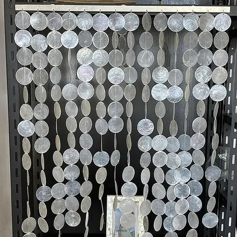 2026 Top Quality 30Pcs White Round Capiz Shells With Holes Natural Shells for Wind Chimes Jewelry Making Home Decor