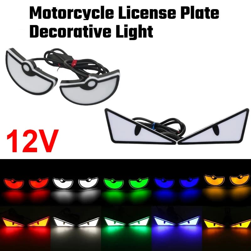 Auto LED Devil Eyes Light 12V Demon Eyes Faro Lampada di coda per moto Luci decorative per auto Rosso Verde Giallo Blu Bianco