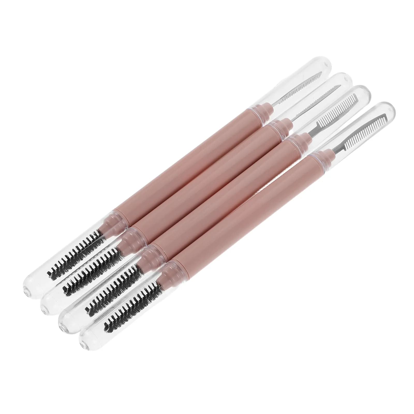 Set di 4 Pettini Pieghevoli in Metallo per Ciglia, Separatore per Mascara, Strumento Portatile per la Cura delle Ciglia con Copertura Protettiva Antipolvere