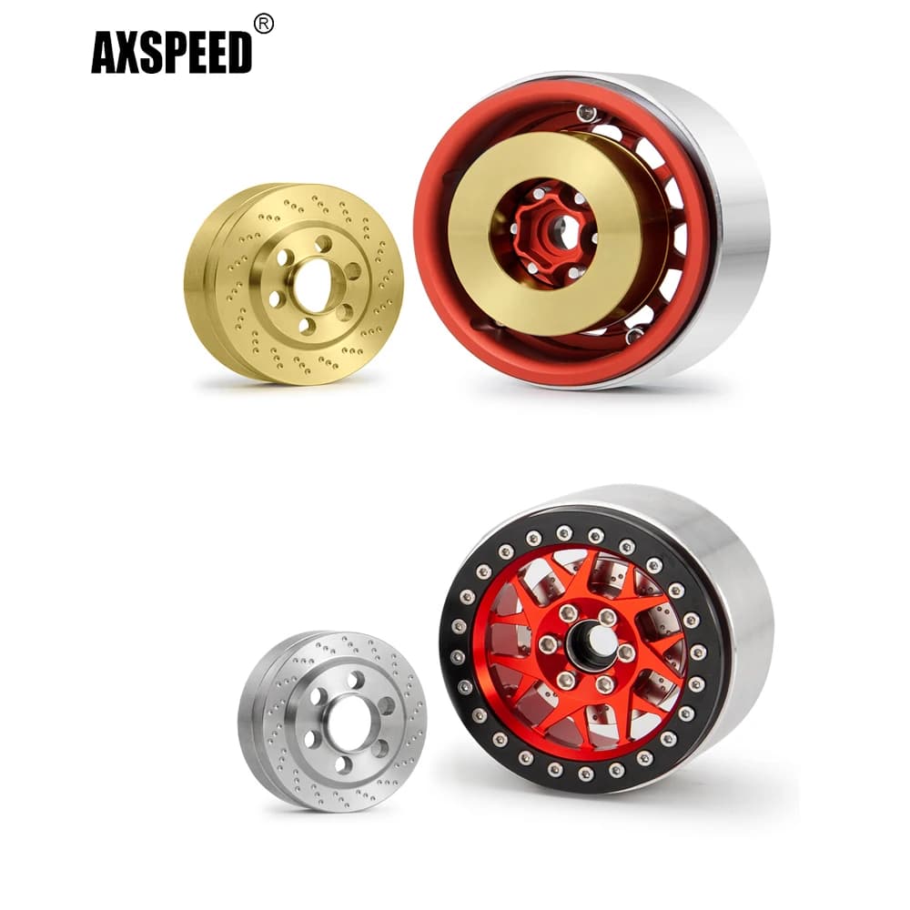 AXSPEED 1 pz Pesi Disco Freno In Ottone Contrappeso Interno Bilanciamento per 1.9/2.2 Ruota TRX-4 Axial SCX10 TRX6 1/10 RC Auto