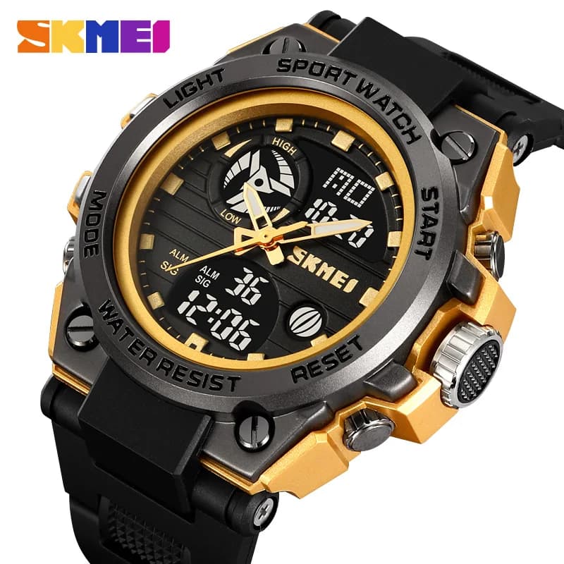 SKMEI Creative Electronic Watches Waterproof Multifunction Chrono Watch Double Display Digital Wristwatches For Men reloj hombre