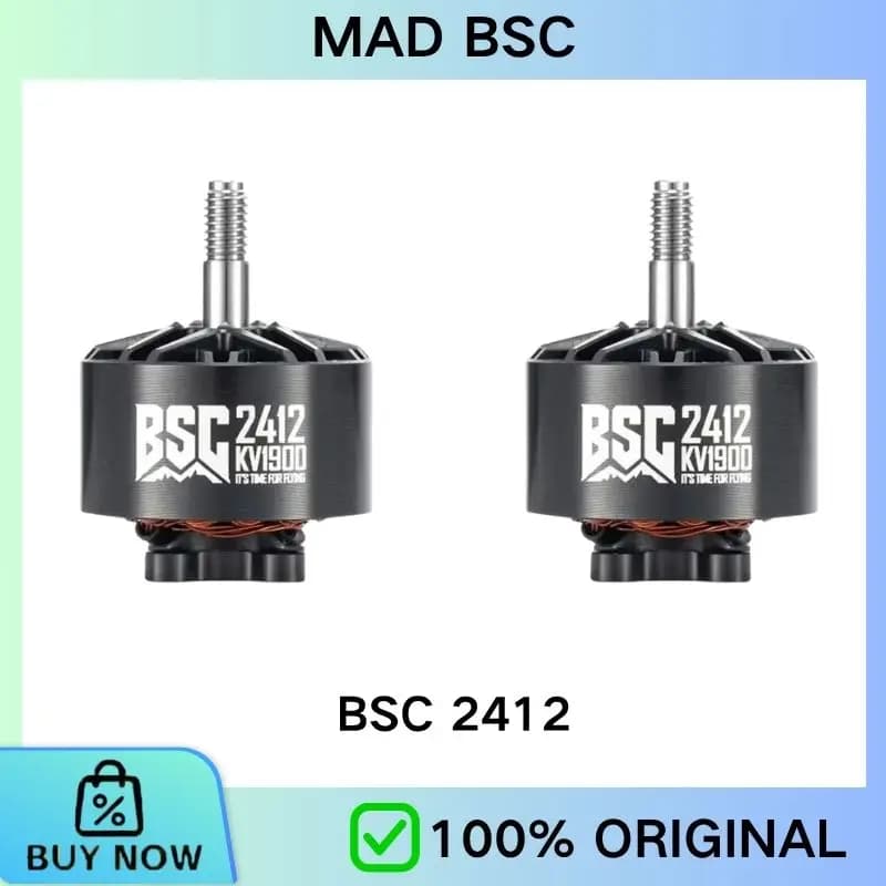 MAD BSC 2412 1900KV 8S Brushless Motor 61g Lightweight 2.7kgf High Thrust for 5-6" FPV Racing Drone
