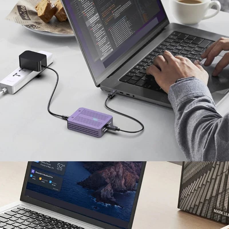 Custodia SSD NVMe M.2 da 4 Bay con 4/3 USB4 40 Gbps Supporta la docking station 0/1/5/10 per archiviazione dati-ABVP
