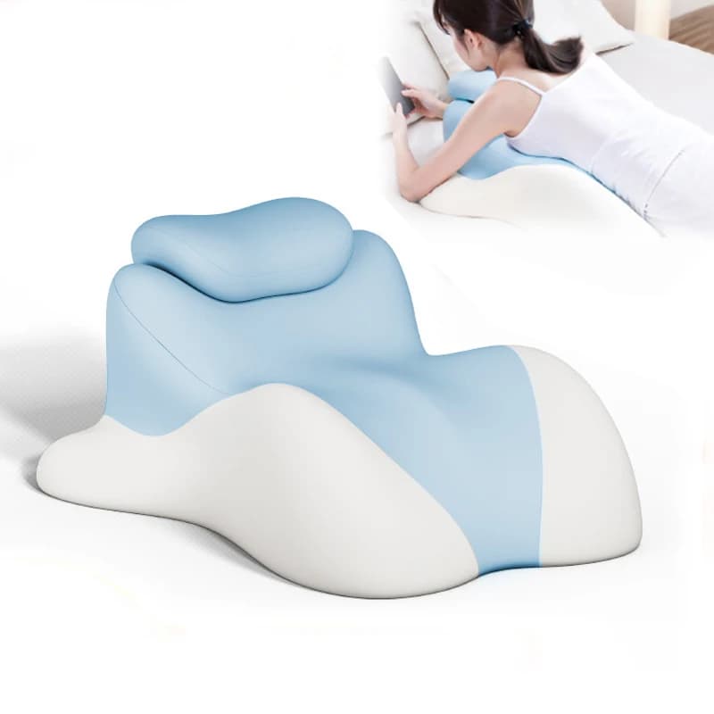 Cuscino per letto per alleviare il dolore a schiena, collo e gambe, cuscino ergonomico a cuneo in memory foam per adulti per massaggio e lettura