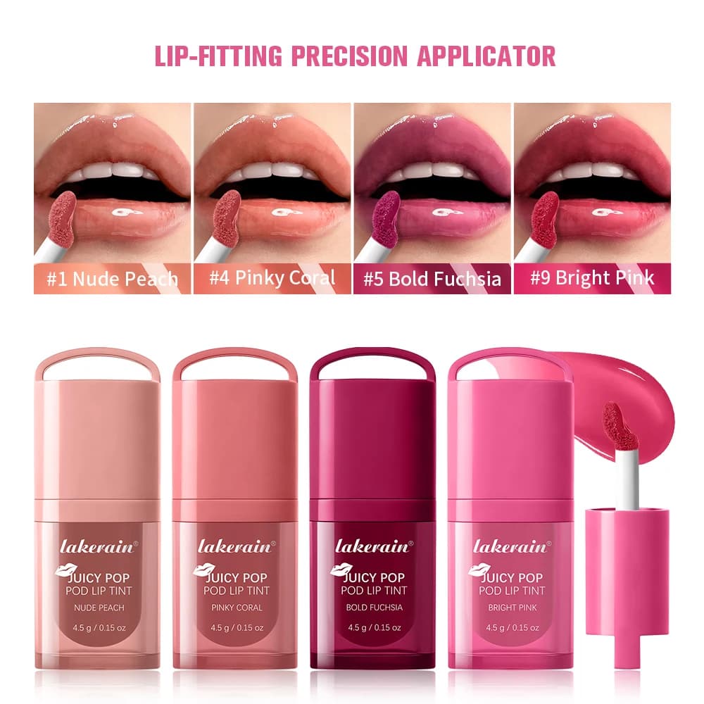 Lakerain Juicer Lip Glaze Mirror Surface Glass Water Light Lip Oil Moisturizing Watermelon Transparent Non-Stick Cup Lip Glaze