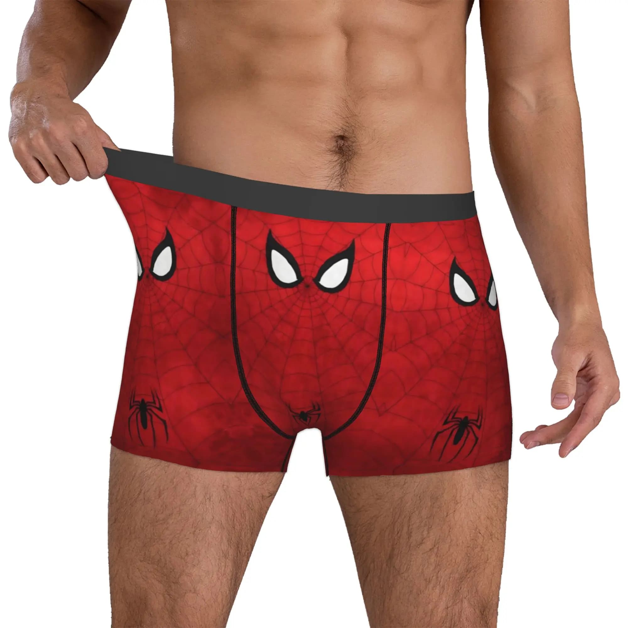 Intimo personalizzato S-Spiders da uomo, boxer stampati con supereroi e anime, slip traspiranti
