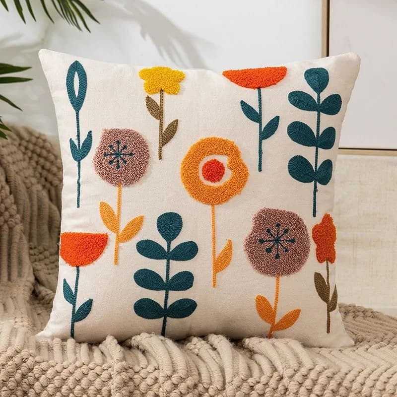Fodera per cuscino decorativa con stampa floreale 2D effetto pelle di pesca, federa quadrata per divano, arredo casa, regalo