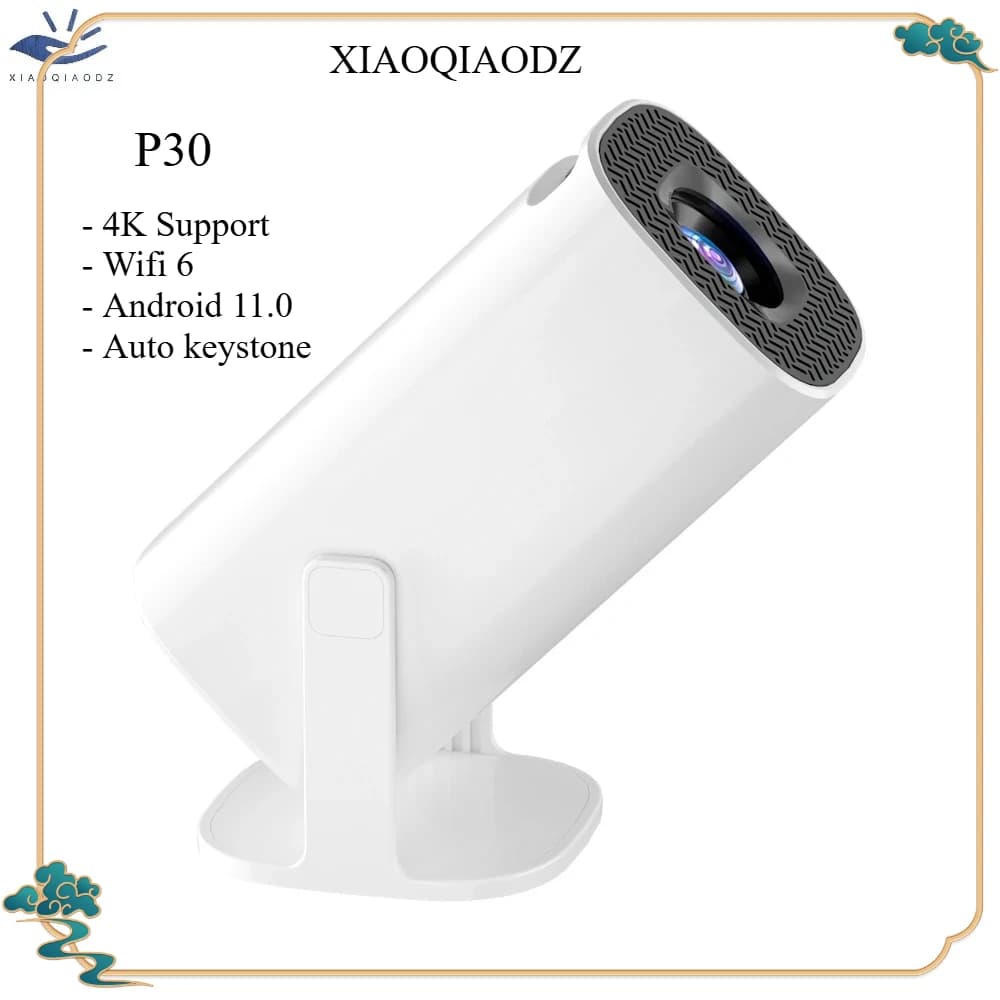 XIAOQIAODZ Proiettore 4K Home Theater P30 LED portatile Mini 8K 1080P Nativo Smart Android Videogioco Mobile Pocket Cinema Wifi BT
