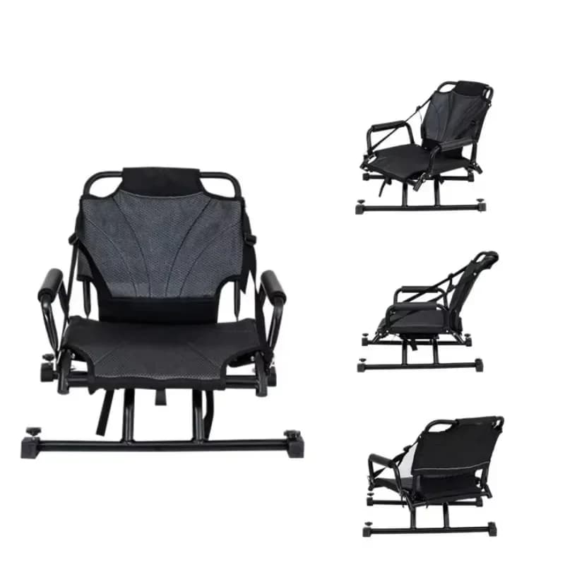 Sedile Ergonomico Imbottito per Kayak con Fibbie di Bloccaggio Sicure, Schienale Regolabile per SUP e Paddle Board, Sedia per Canoa da Pesca