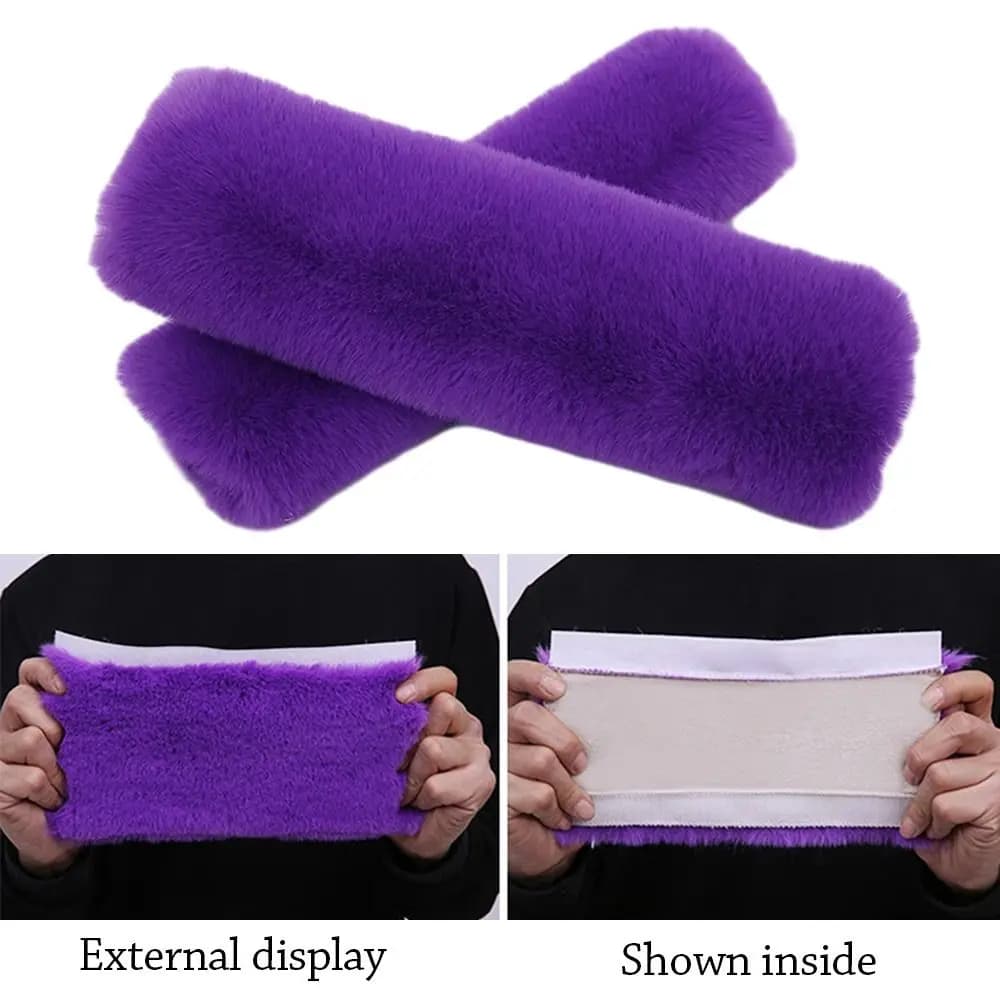 2 pezzi copertura universale per cintura di sicurezza per auto regolabile in peluche copertura per cintura di sicurezza per auto per bambini adulti accessori interni per auto