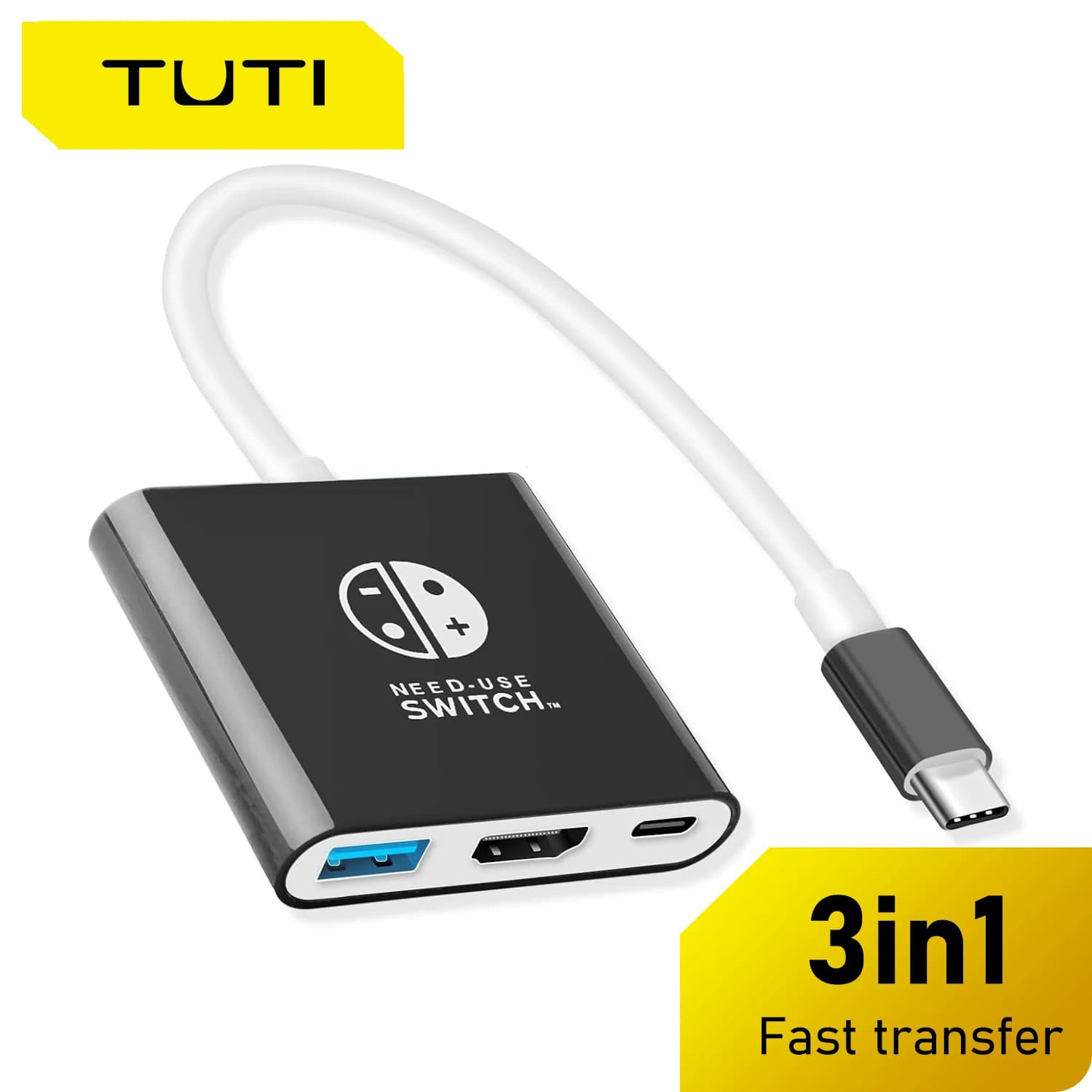 TUTI Docking station TV portatile 3 in 1 Switch HDMI USB 3.0 Adattatore porta di ricarica Dock Station per console di gioco