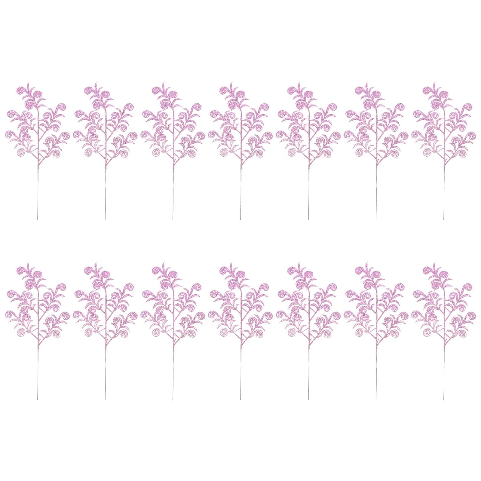 14pcs Lifelike Glitter Artificial Christmas Picks For Tree Garland Wreath Diy Home Decor Xmas Party Table Centerpiece Faux Plant
