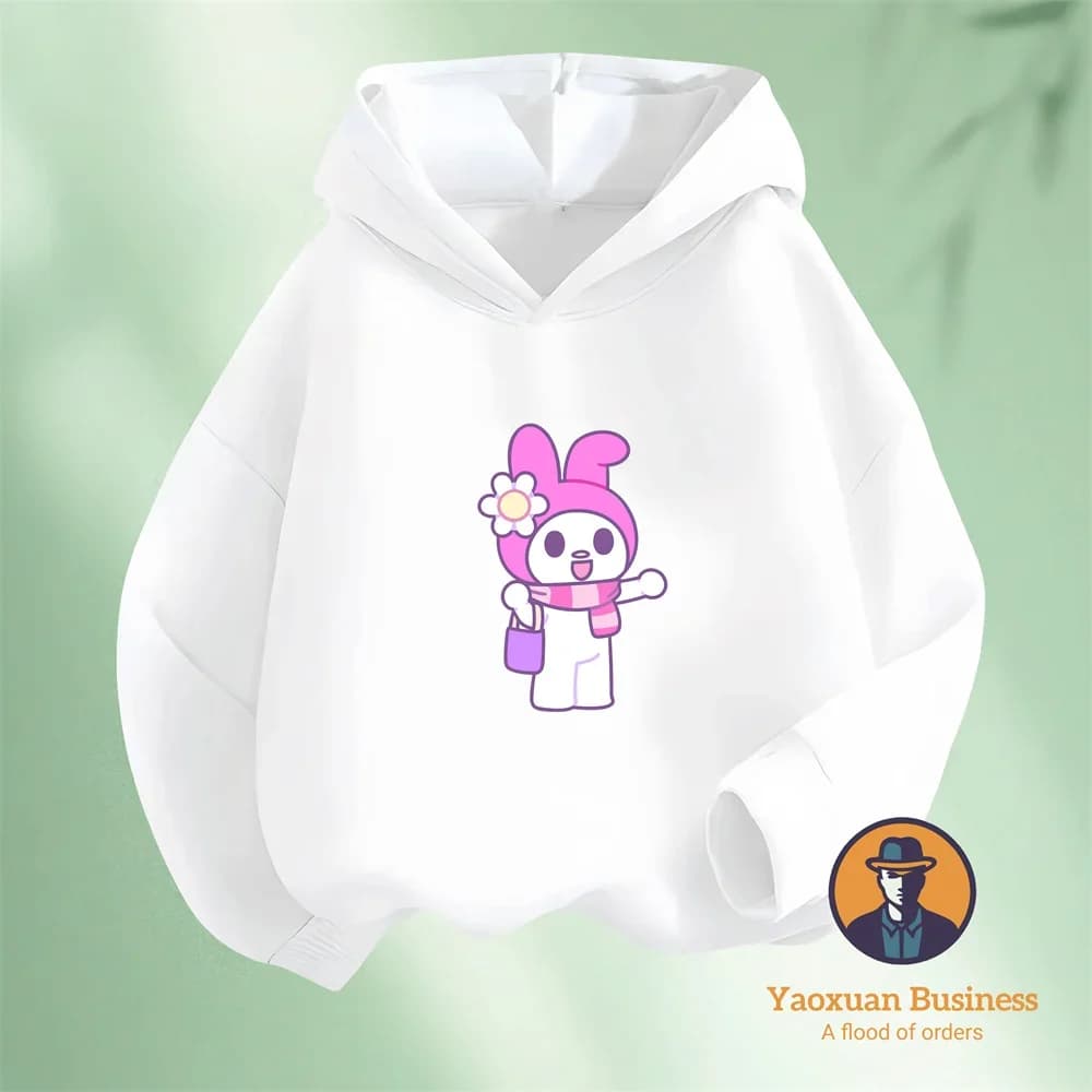 2-14 anni Nuovo arrivo Felpa sportiva autunno inverno 2-14 anni Puro cotone My Melody Trendy Graphic