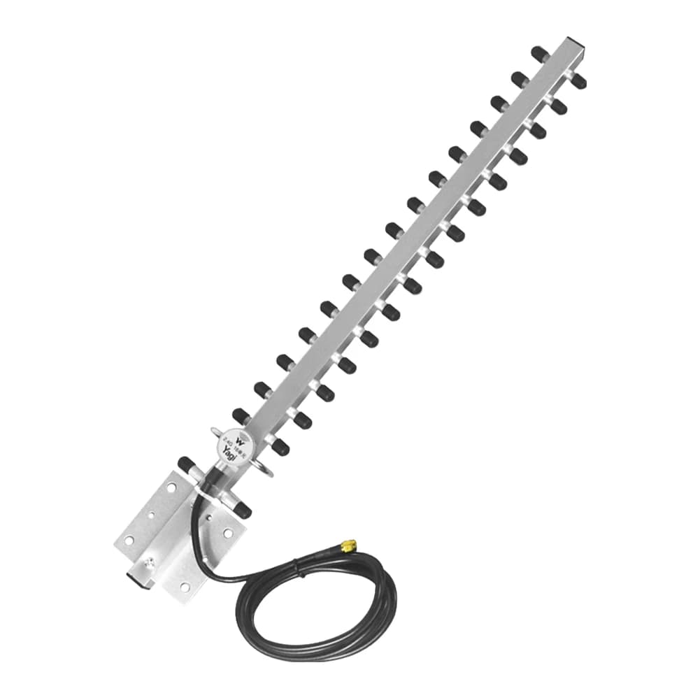 Antenna WiFi Yagi 2.4Ghz (25dBi) ad Alto Guadagno Direzionale con Connettore RP-SMA per Router di Rete Wireless