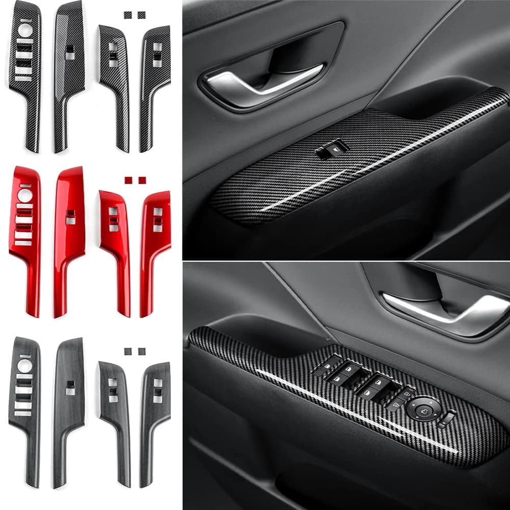 Accessori Interni Auto, Pannello Decorativo per Pulsanti di Controllo Finestrini in ABS per Hyundai KONA SX2 2024-2026 Guida a Sinistra