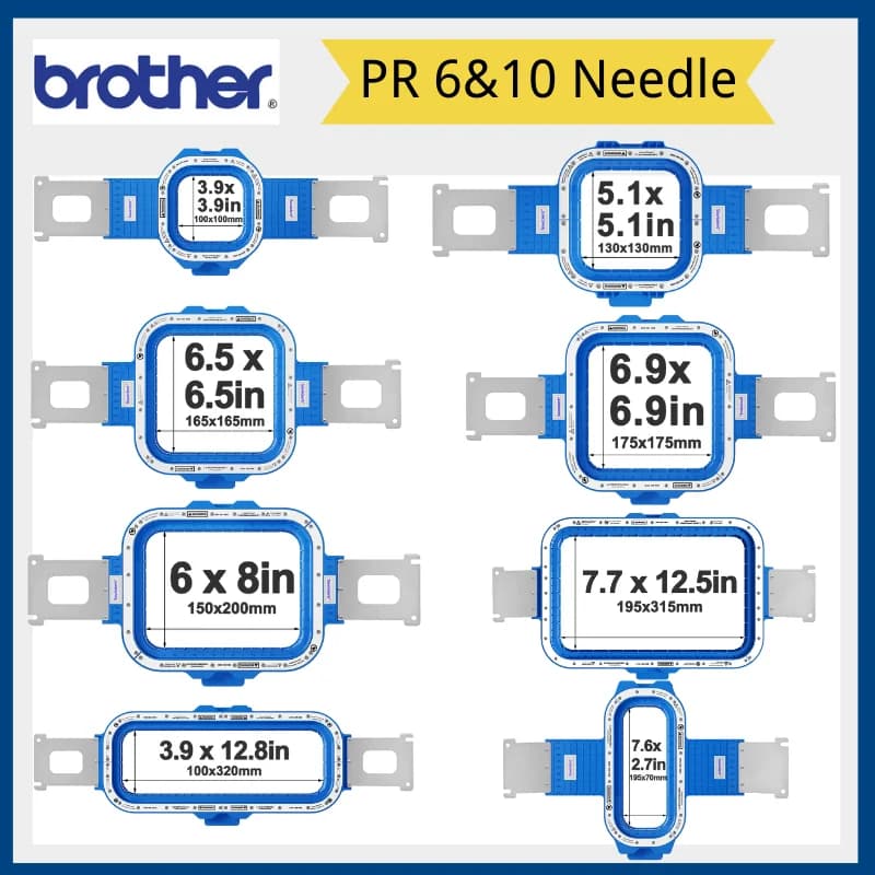 Sewtalent Strong Magnetic Hoop Frame Embroidery Hoops for Brother 6 and 10 Needle PR680W PR1050X PR655 Machine