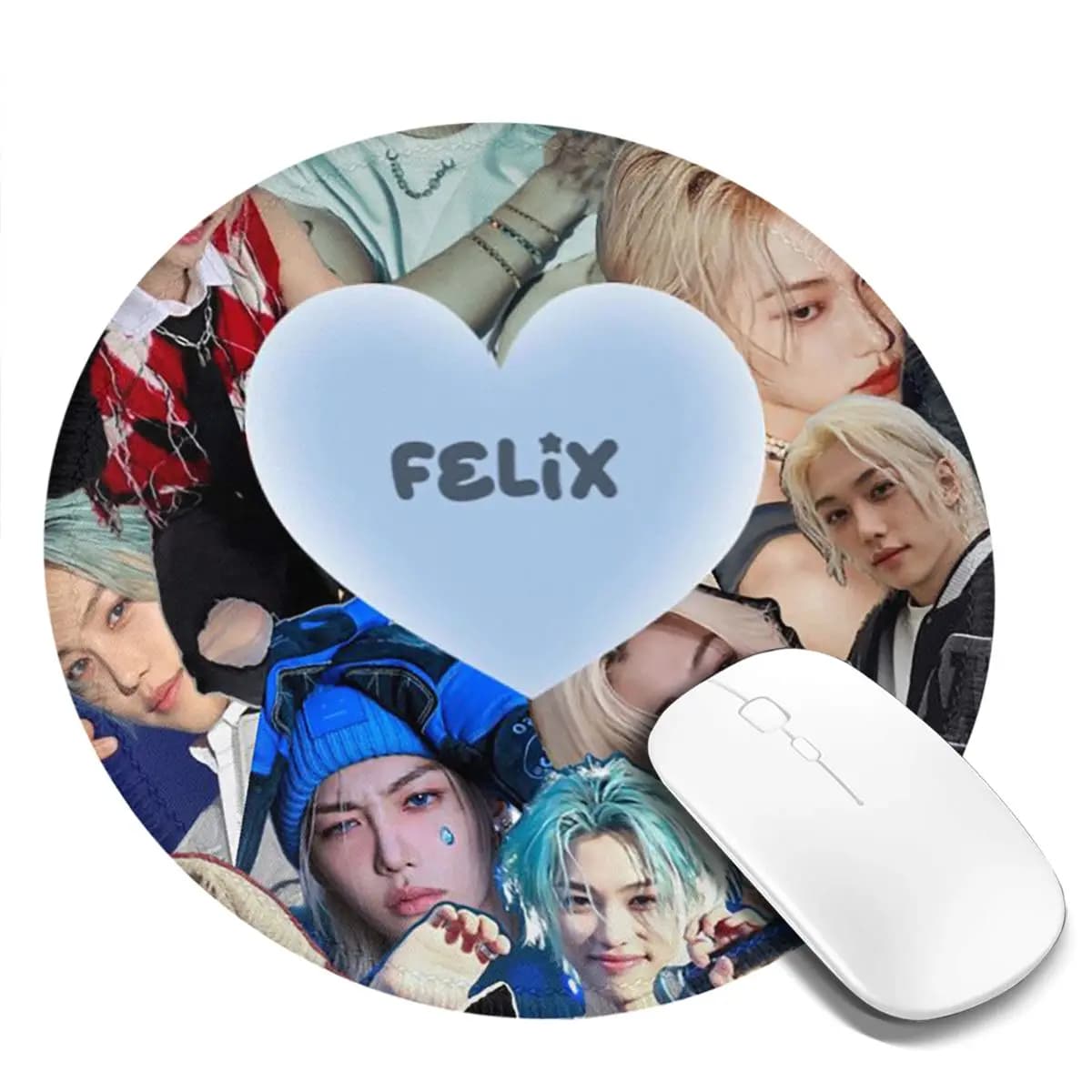 HyunJin Korean Kpop Singer Tappetino per mouse rotondo Tappetino per tastiera del computer Tappetino per mouse da gioco Tappetino per scrivania per PC Accessori per ufficio Tappetini da tavolo