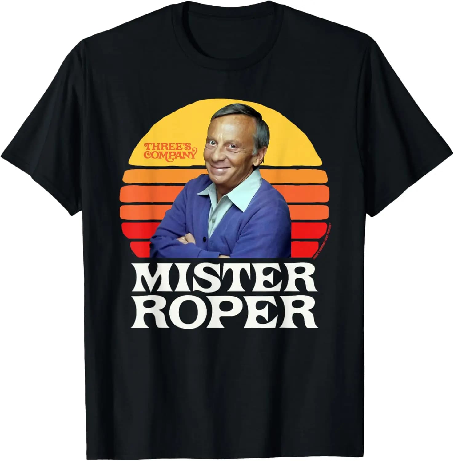 Mister Funny Stanley Roper 80'S Sunset Three's Company T-Shirt Retro Nostalgic Print t-shirt,Movie Poster Classic,Pop,Culture,Classic,Gift