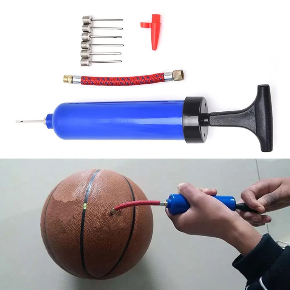 Pompa ad aria portatile e resistente con ago per palloni da basket, calcio, pallavolo e altri sport, per gonfiare palloni e palloncini
