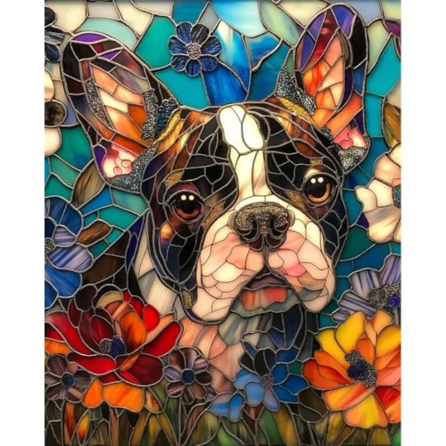 Animal Paint by Numbers Kit for Adults - Mangy Dog Paint by Number on Canvas Without Frame, DIY Acrylic Painting for Ideal Gift