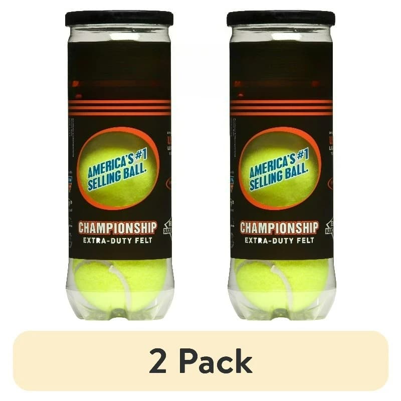 (2 pack) Championship Extra Duty Tennis Balls (1 Can, 3 balls)