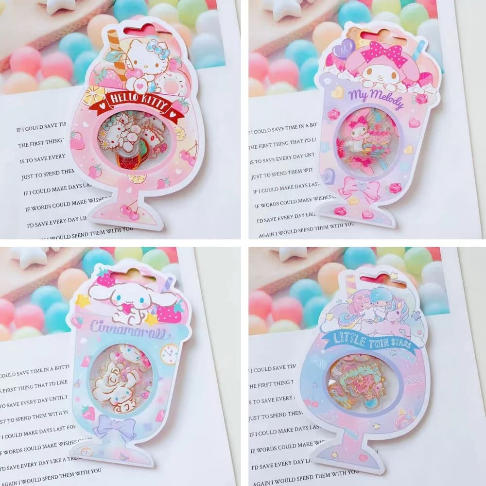 Genuino Sanrio Hello Kitty Giocattoli Adesivi Cartoon Melody Cinnamoroll Scrapbook Casco da bicicletta Skateboard Decor Decalcomanie Regali per ragazze