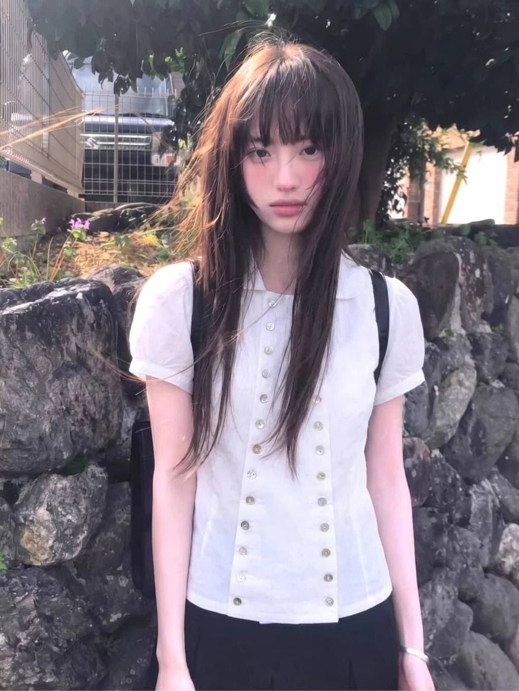 Y2K Japanese Vintage Blouse Puff Sleeve Slim Fit Tees Women Casual Harajuku Elegant Style Korea Fashion Chic Top 2026 Summer
