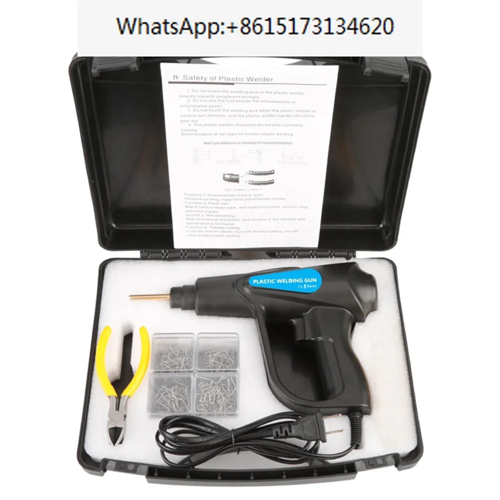 70W Spina UE Cucitrice a Caldo PVC Saldatrice di Plastica Kit di Riparazione Paraurti Auto Saldatura Riparazione Pistola Saldatore Kit di Strumenti