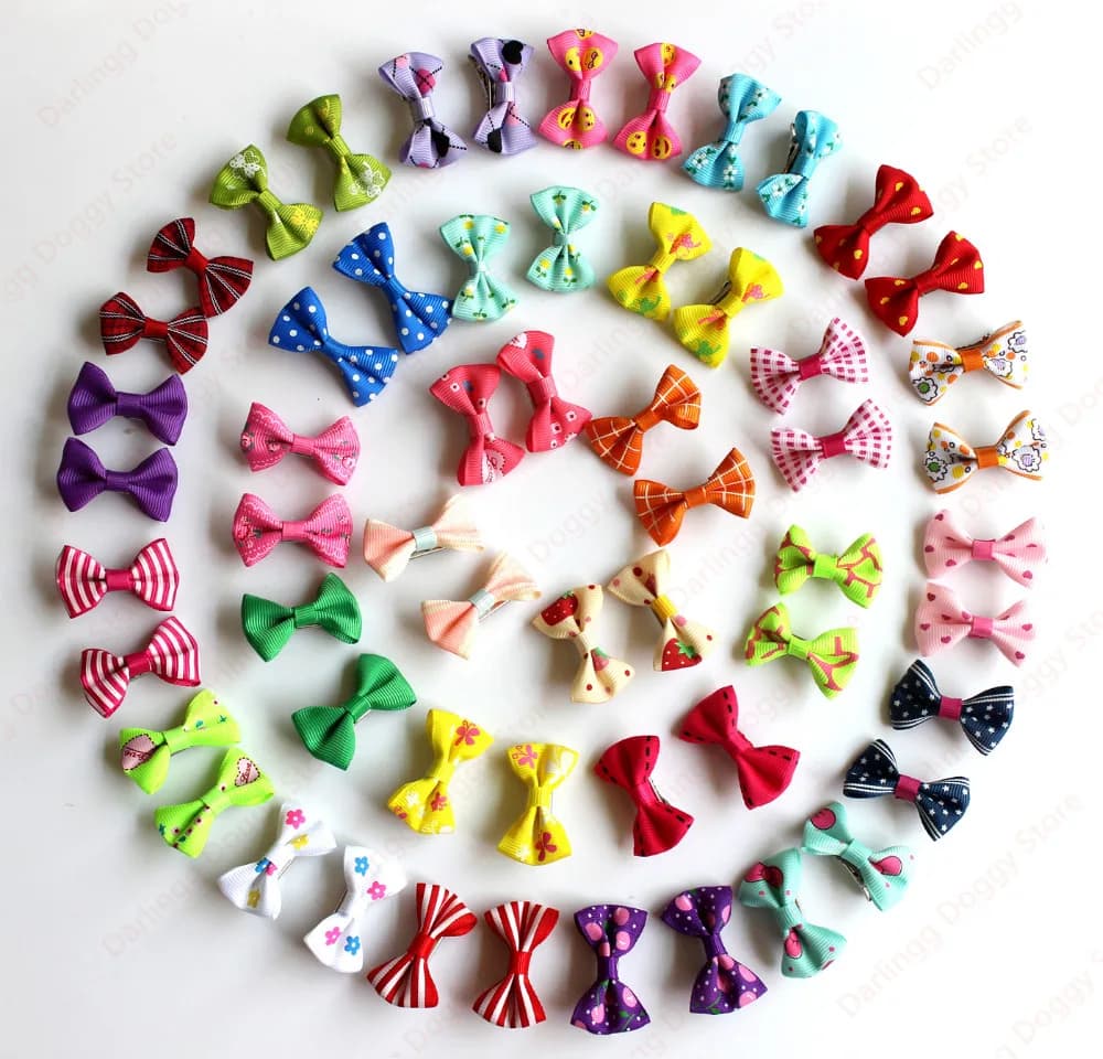 100 pz Ragazze Pet Cucciolo di Cane Gatto Fermagli per Capelli Modelli Misti Accessori per Toelettatura di Cani per Piccoli Cuccioli Prodotti per Animali Domestici