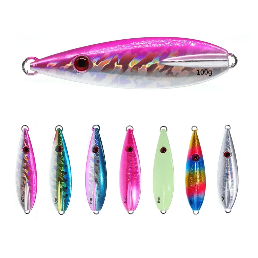 1PCS Metal Jig Fishing Recall 100g 150g 200g Lenta Caduta Jig Butterfly Jig Artificial bait Sea fishing Deep metal Jig esca recall