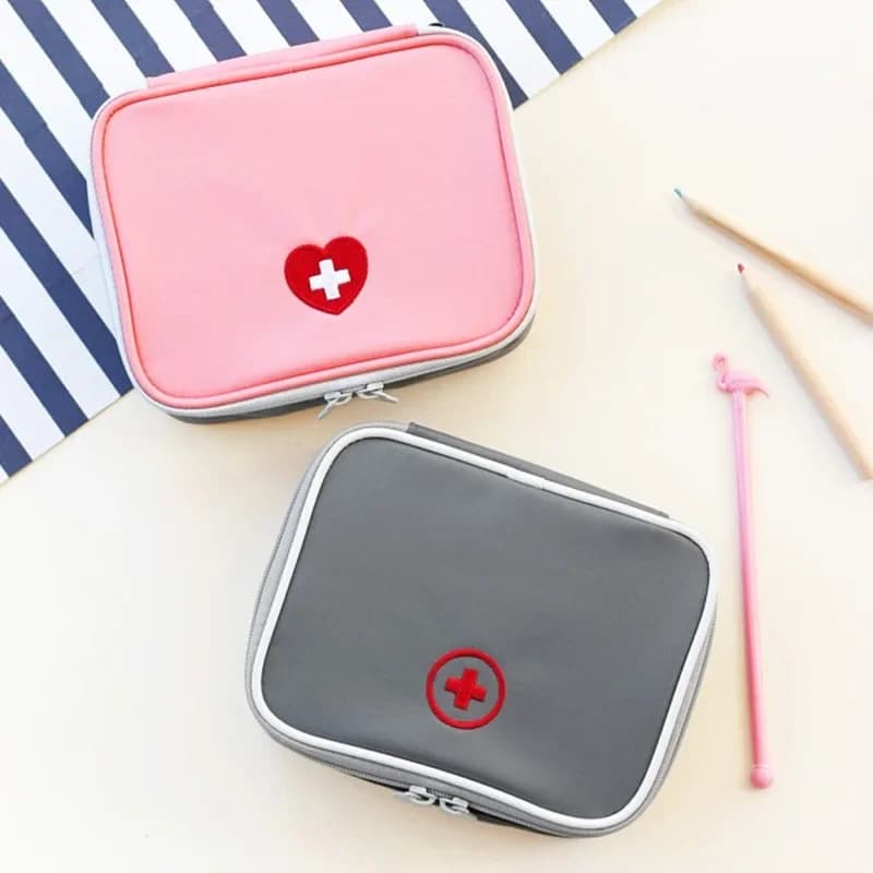 Empty Medical Kits Outdoor First Aid Kit Bag for Travel Portable Mini Pink Medical Case Pills Bandages Storage Bag Emergency Kit