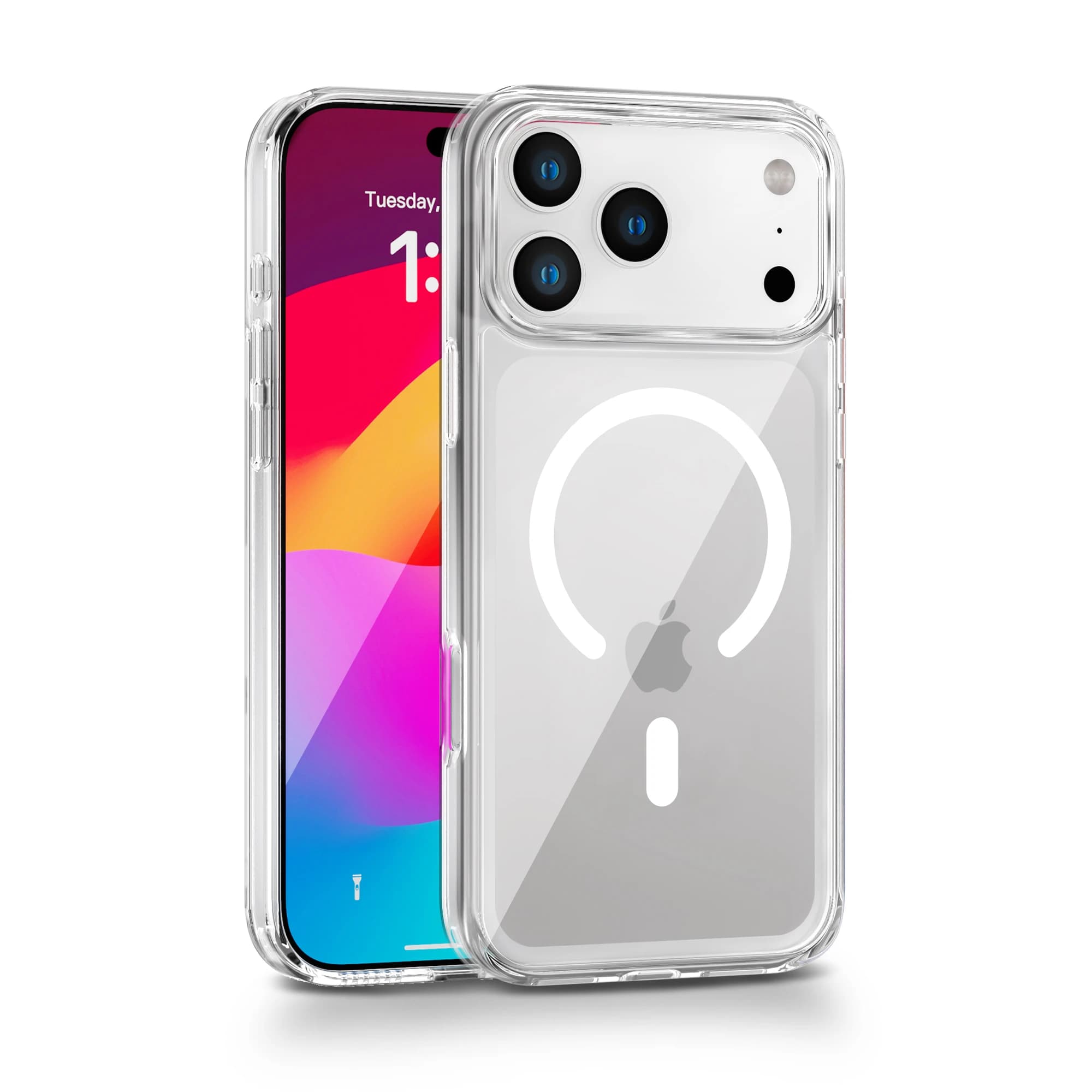 Custodia per telefono in acrilico di cristallo giallo antiurto per iPhone 17AIR 17 17 PRO 17 PRO MAX per custodia per telefono magnetica forte Magsafe