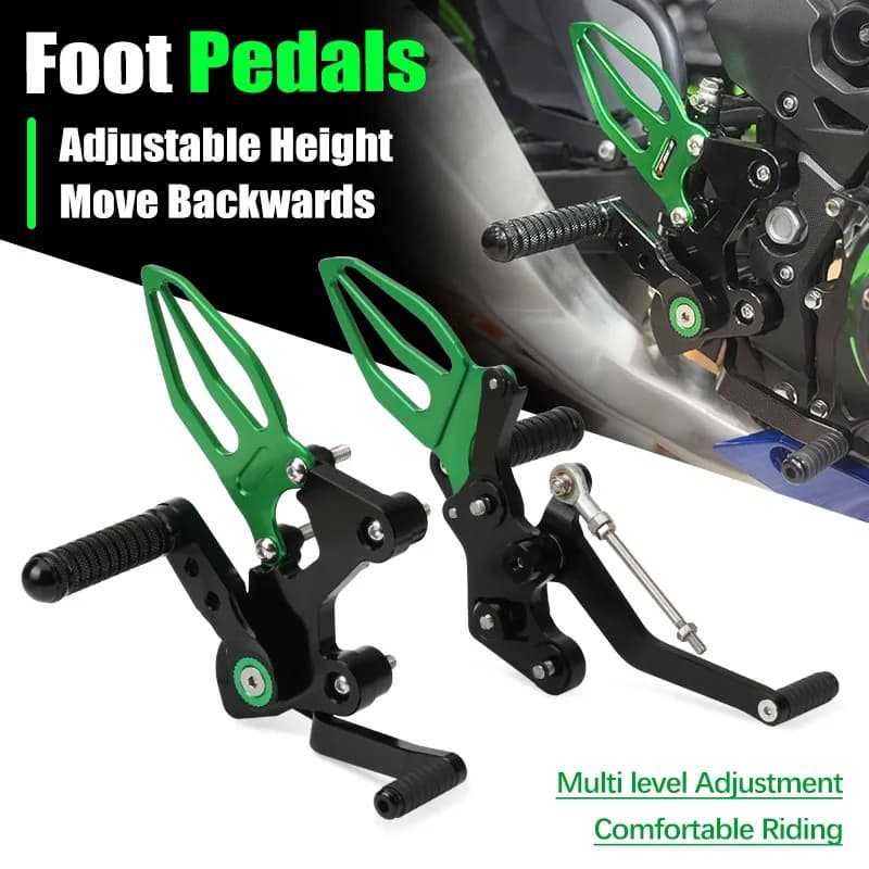 Adjustable Footpeg Motorcycle Raise Move Back Footrests Rearset Rear Foot Rests For NINJA500 NINJA400 Ninja 500 400 Z500 Z400