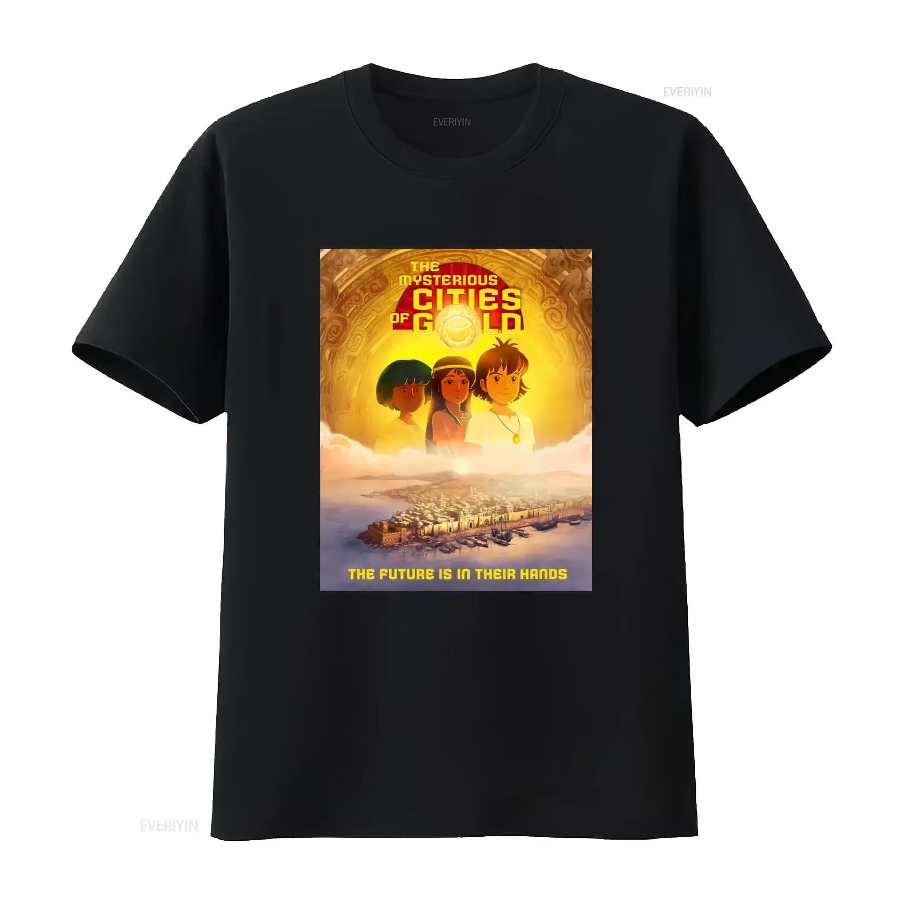 Mysterious Cities of Gold 80s Kids Cartoon Adventure T Shirt All Sizes The Future is in Their Hands vintage Washed streetwear
