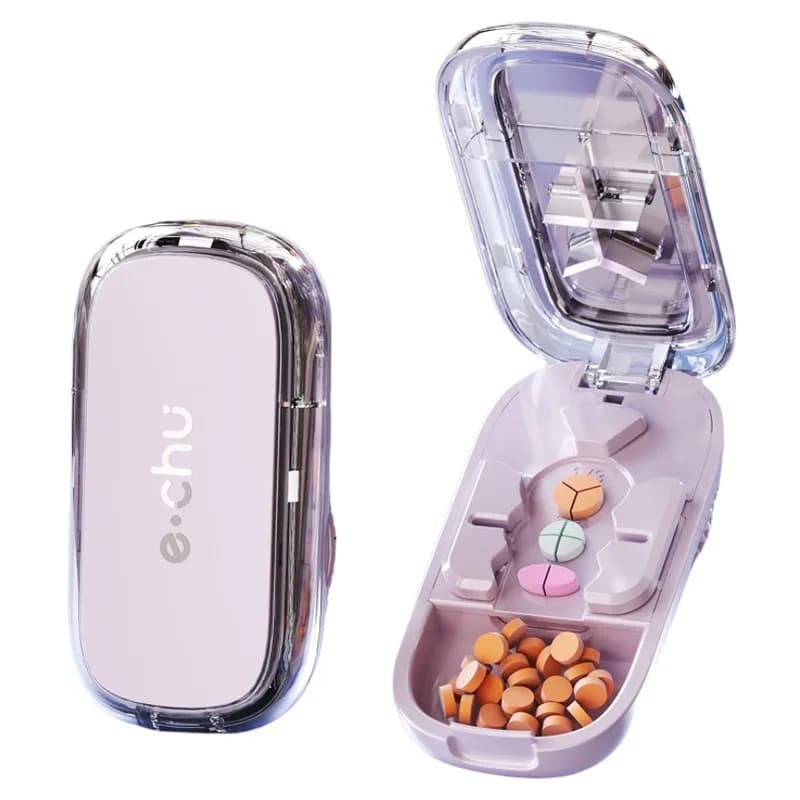 Multifunction Portable Multifunction Cutters with Medicine Container 1/3, 2/1, 4/1, Dust and Organizer