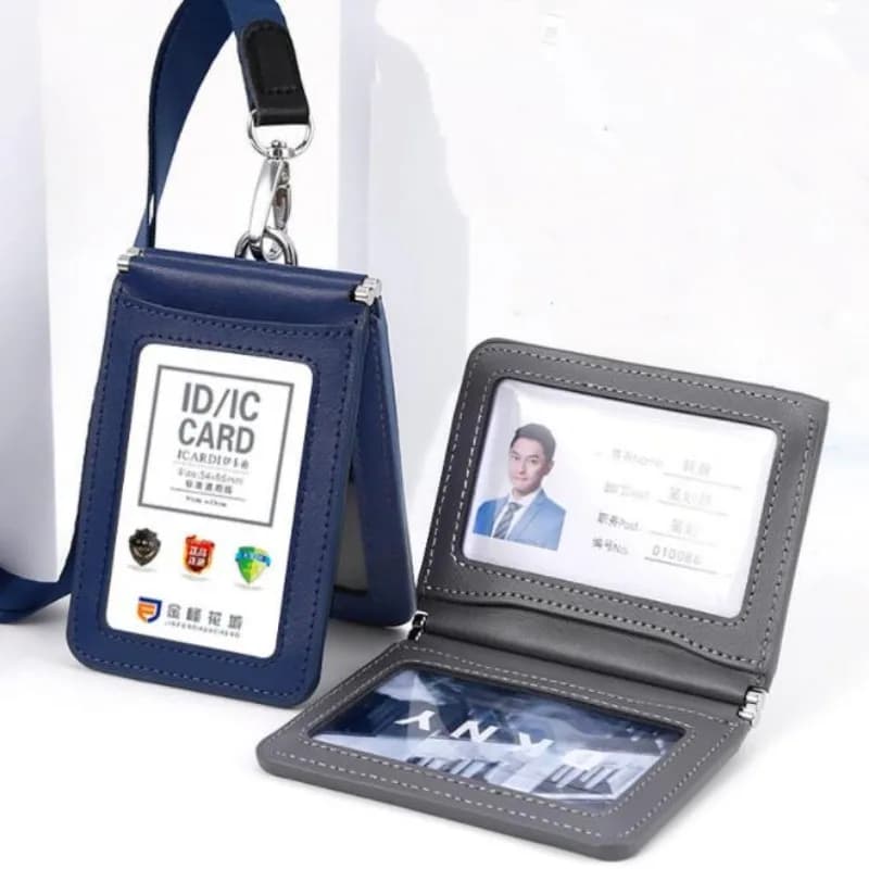 Nuovo set di carte da lavoro Porta badge per carte d'identità Custodia per carte di credito bancarie Nome di fabbrica Clip per badge Porta file Accessori