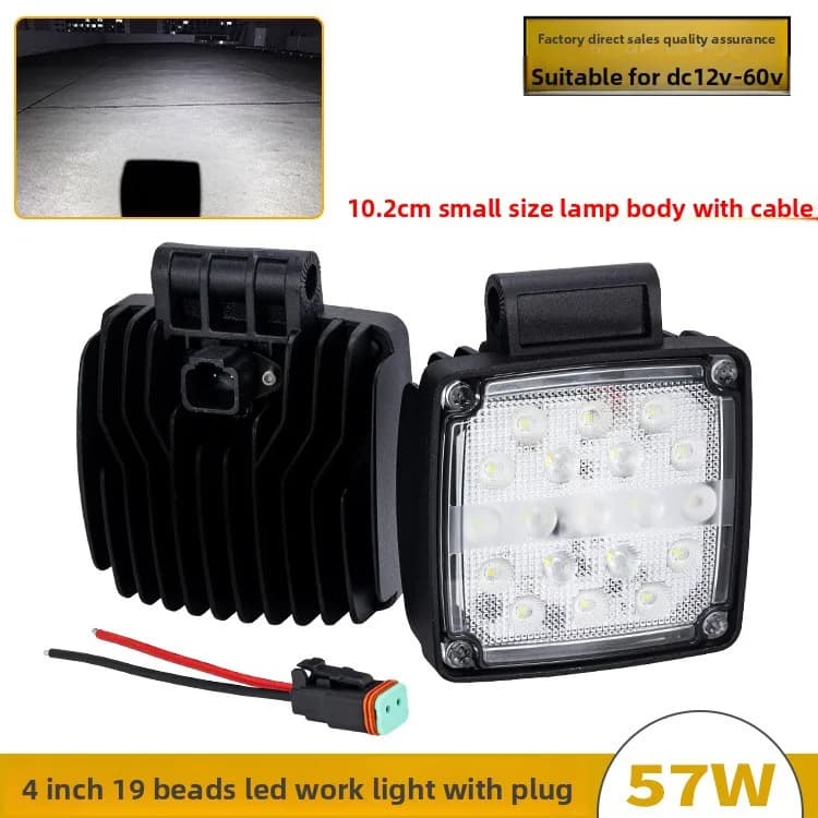 L'ultima luce da lavoro a LED da 4 pollici con braccio sismico per escavatore a 19 perline con faro per carrello elevatore 12-60V
