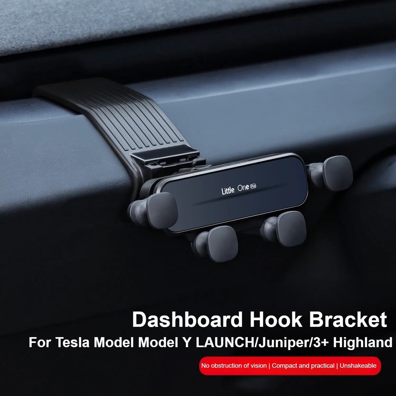 Supporto per Telefono Cellulare con Gancio per Cruscotto Tesla Model Y LAUNCH/Juniper/3+ Highland, Supporto per Presa d'Aria