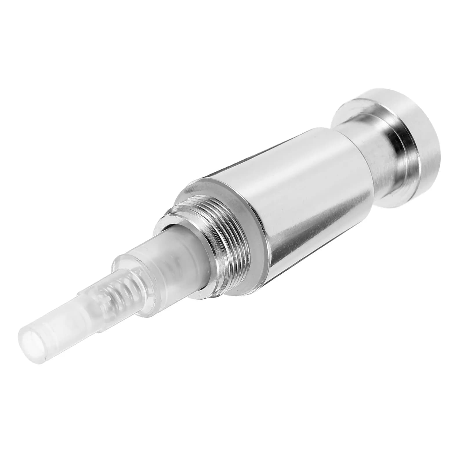 Dispenser di Sapone Manuale a Parete con Testa Pompa in Acciaio Inox, Ricambio per Hotel, Casa, Bagno, Dispenser di Liquidi con Collo da 18mm