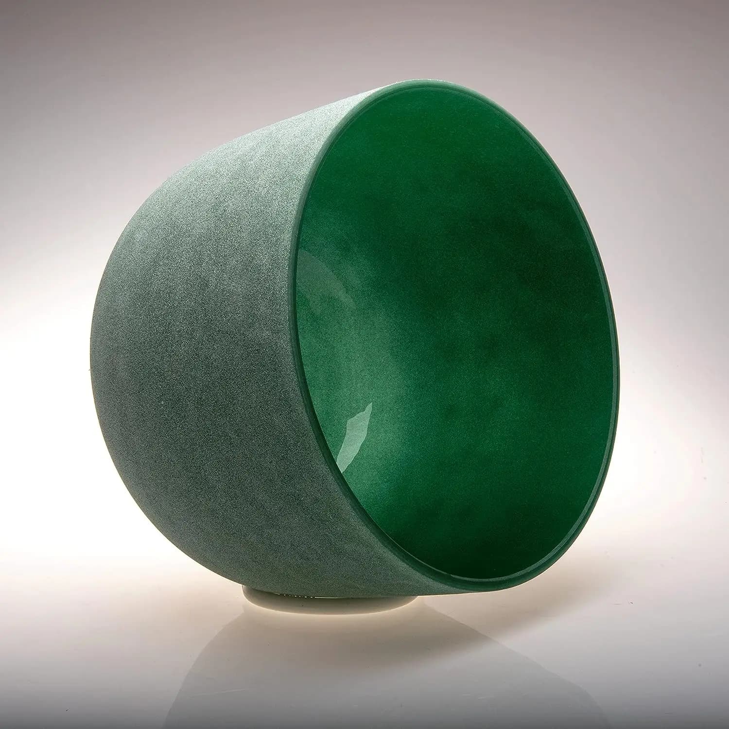 Hye-eun 8inch 432hz/440hz Gemstone Emerald Fusion Crystal Singing Bowl Yoga Meditation Chakra Sound Bowls Musical Instruments