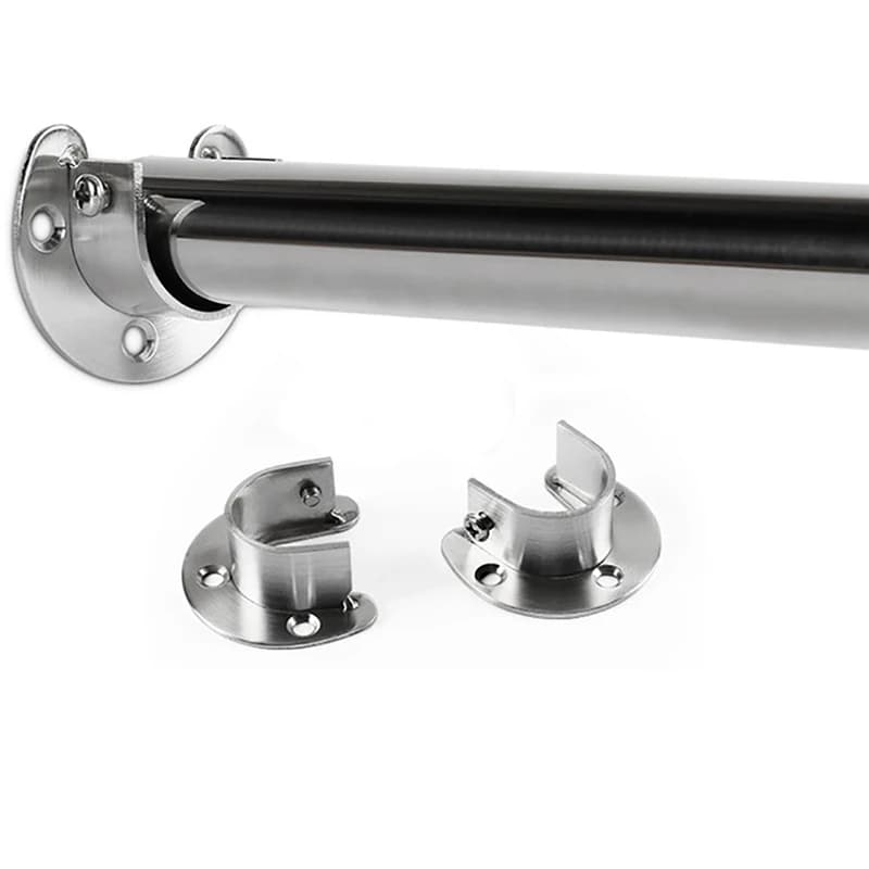 Sedile flangiato in acciaio inossidabile 304 Gancio per guardaroba Asta di fissaggio Accessori hardware Asta per tenda Gancio per tubo Staffa di supporto fissa Sedile