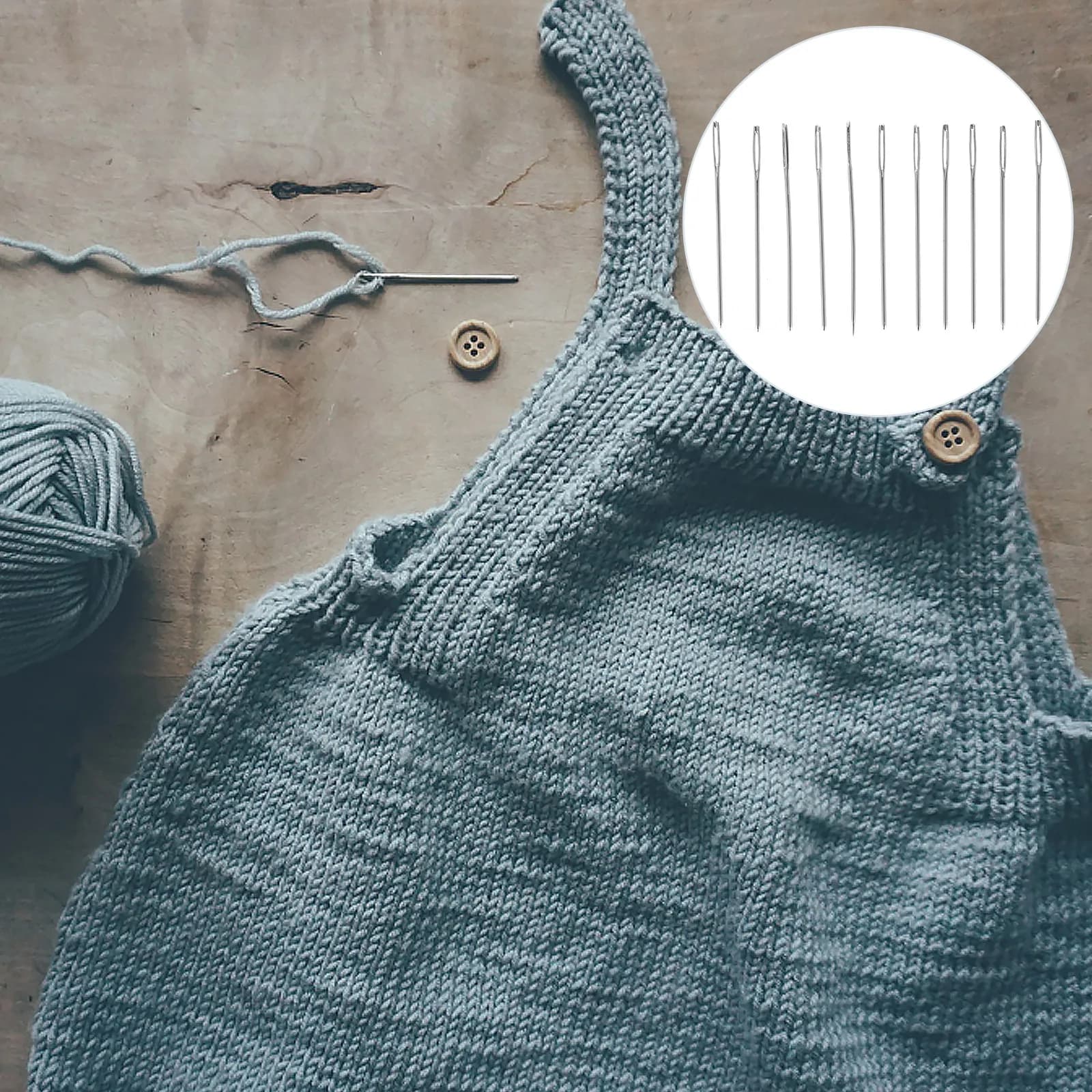 Set di 11 Ferri Circolari per Maglia in Acciaio Inossidabile, Leggeri e Lisci, per Maglioni, Cappelli, Sciarpe, Guanti, Lavoro a Maglia Fai-da-Te