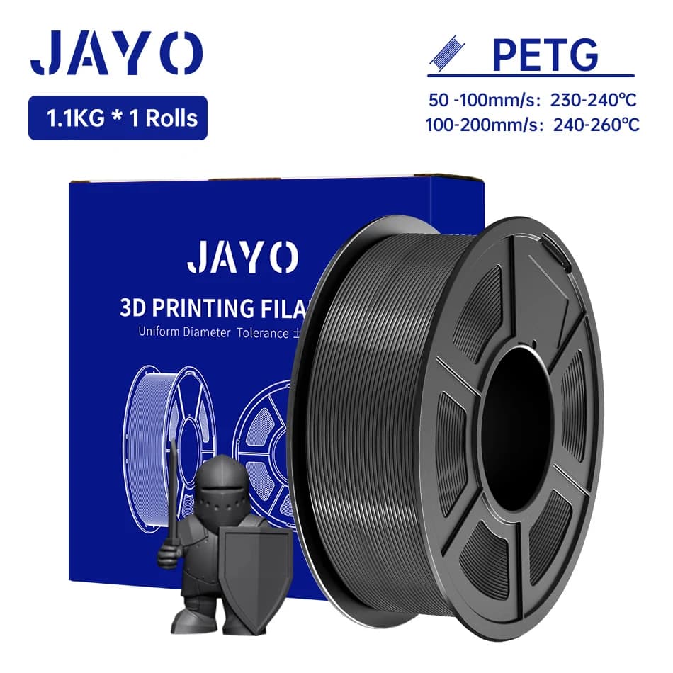 1,1 kg PETG JAYO Filament for PETG 3D printer from 1.75 mm suitable for most 3D printers FDM 3D printing materials well wrapped